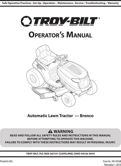 bronco skid steer manual|troy bilt bronco cutting deck manual.